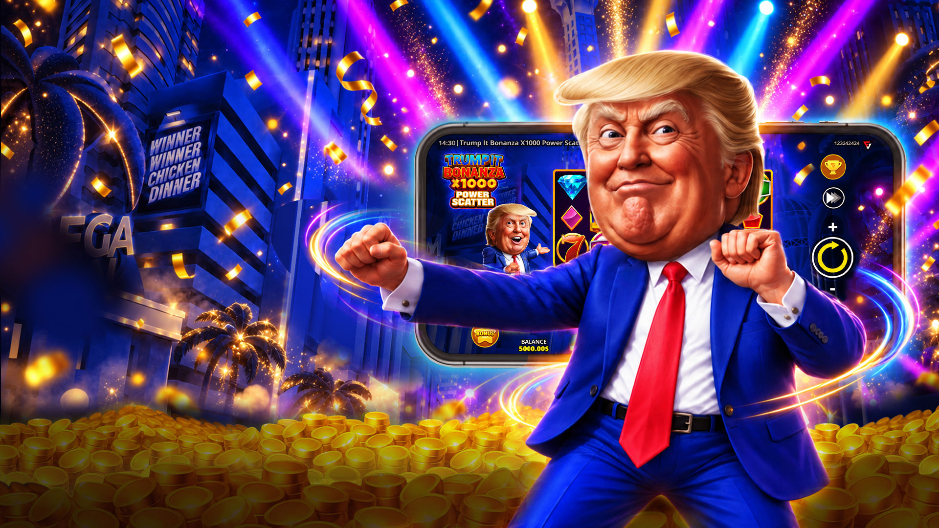 Trump It Bonanza X1000: Power Scatter